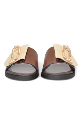 Ciabatta donna in pelle colore marrone. NOA HARMON | 9979-MARRONE